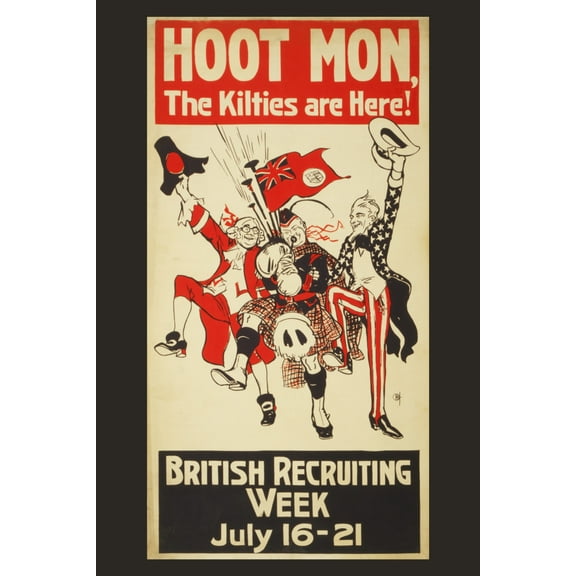 Print: Hoot Mon, The Kilties Are Here! British Recruiting Week July 16-21.