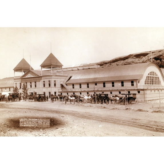 Print: Hot Springs, South Dakota Exterior View Of Largest Plunge Bath
