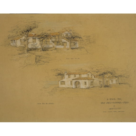 Print: House For Mrs. James Osborne Craig (Montecito, California), 1920