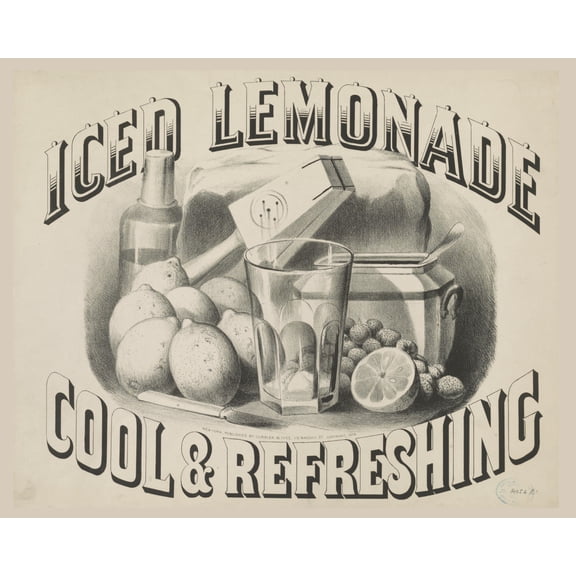 Print: Iced Lemonade: Cool & Refreshing, 1879