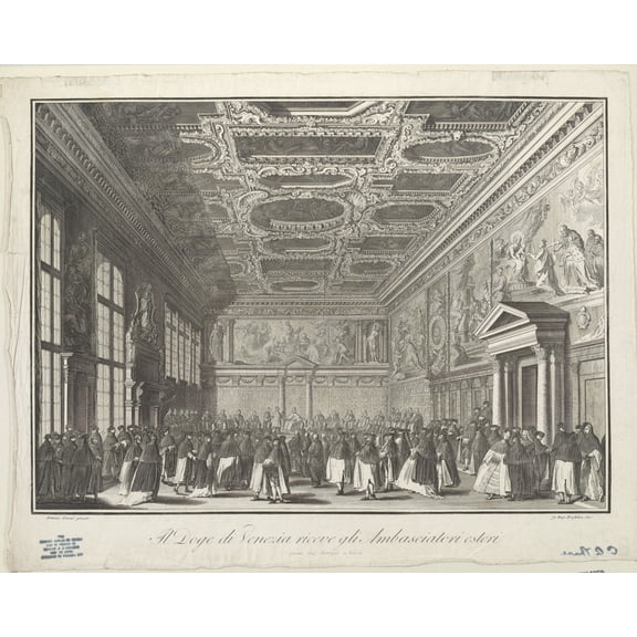 Print: Il Doge Di Venezia Riceve Gli Ambasciatori Esteri
