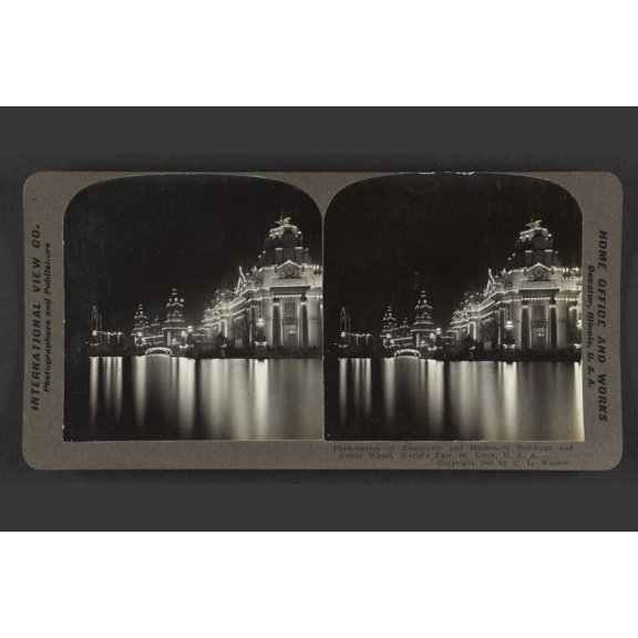 Print: Illumination Of Electricity And Machinery Buildings And Ferris