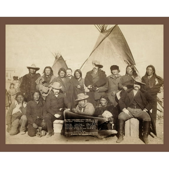 Print: Indian Chiefs And U.S. Officials. 1. Two Strike. 2. Crow Dog. 3