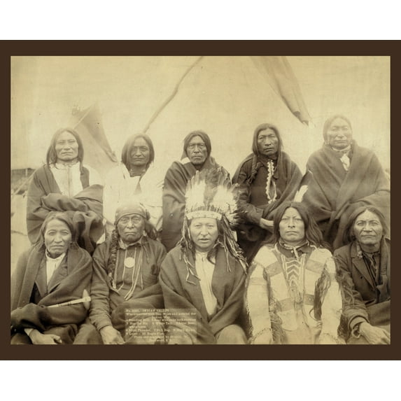 Print: Indian Chiefs Who Counciled With Gen. Miles And Setteled Sic The