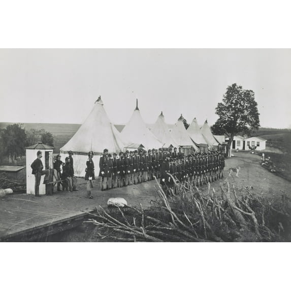 Print: Infantry Company On Parade, 1865?