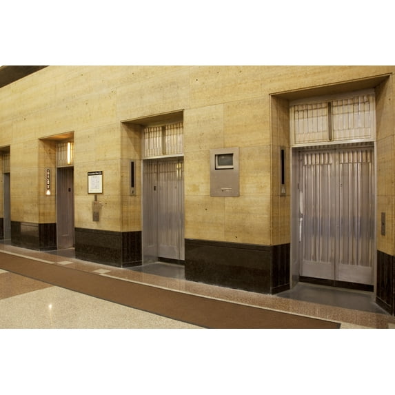 Print: Interior Elevator Lobby, Theodore Levin United States Courthouse