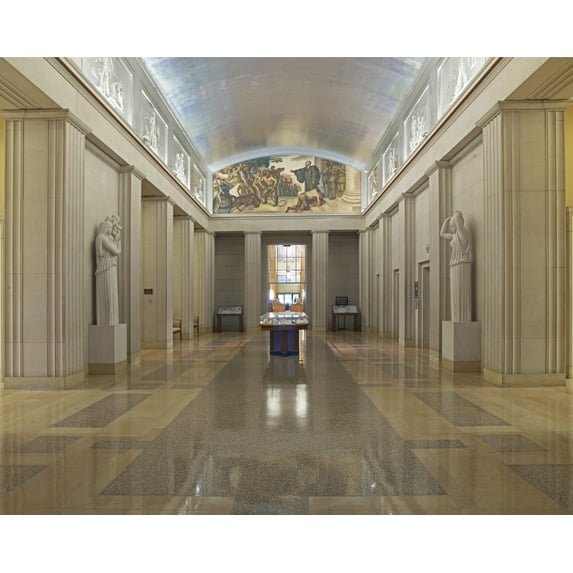 Print: Interior, Fifth Floor Lobby, Department Of State, Harry S. Truman