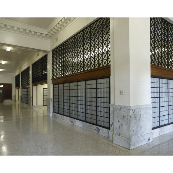 Print: Interior Lobby, U.S. Post Office And Courthouse, Laredo, Texas, 2007