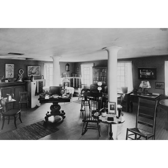 Print: Interior Of Cup & Saucer Tea Room, Browns Mills In The Pines, New