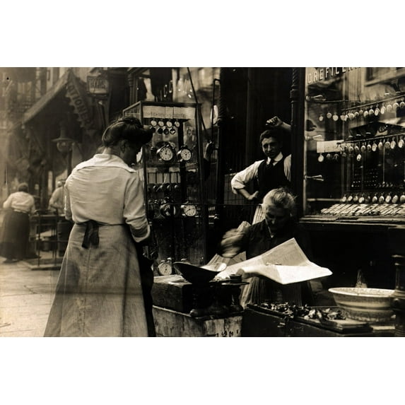 Print: Italian Shop On Mott Street, New York City, 1912