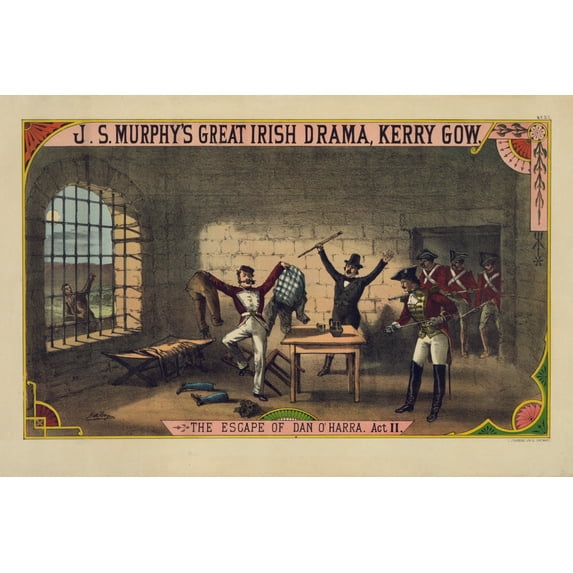 Print: J.S. Murphy's Great Irish Drama, Kerry Gow. The Escape Of Dan