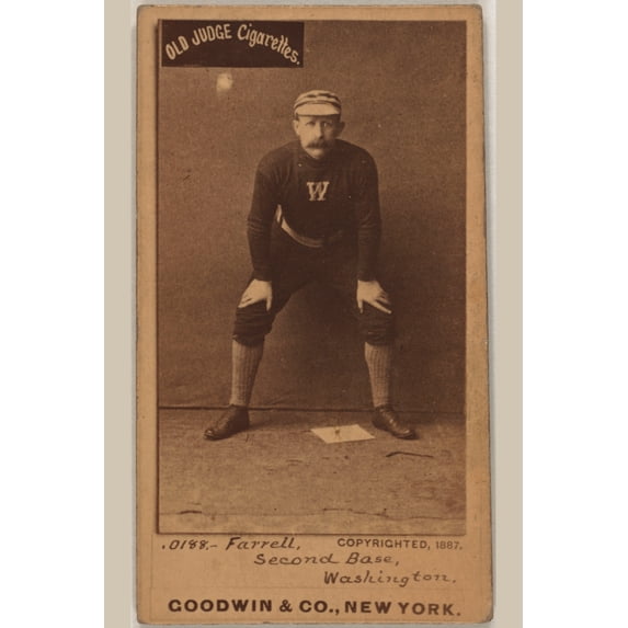Print: Jack Farrell, Washington Statesmen, Baseball Card Portrait, 1887