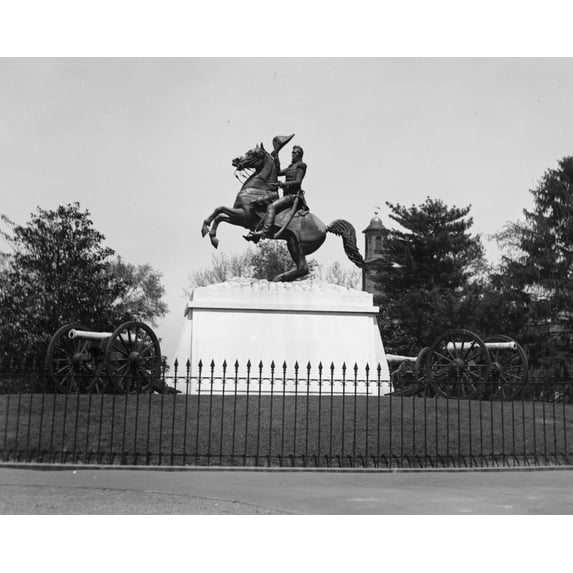 Print: Jackson Statue, circa 1918