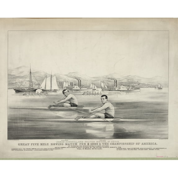 Print: James Hammill, And Walter Brown, In Their Great Five Mile Rowing