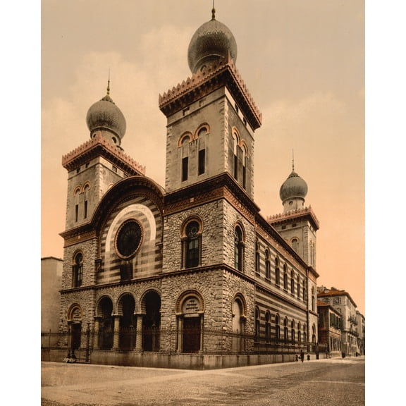 Print: Jewish Temple, Turin, Italy, circa 1890