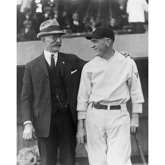 Print: Joe Judge And His Father At The World Series Baseball Game