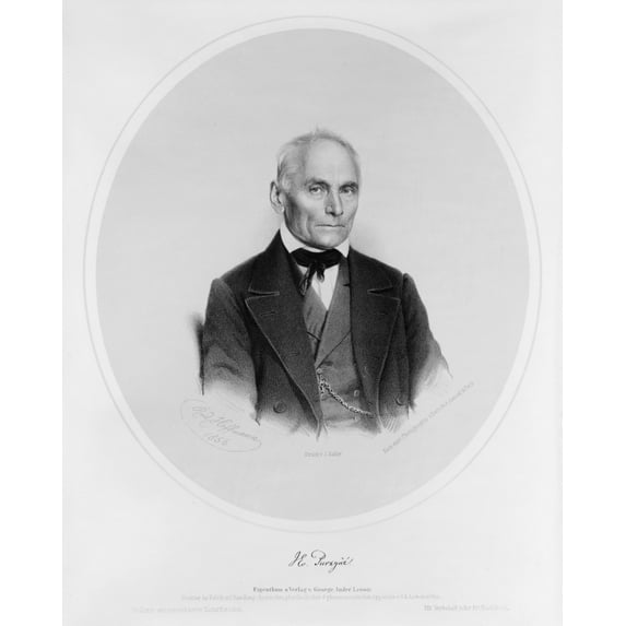 Print: Johannes Evangelista Purkinje, Half-Length Portrait, Facing Front