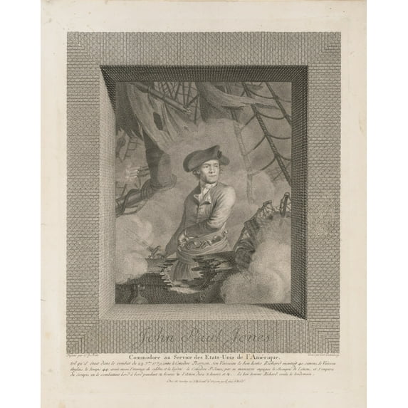 Print: John Paul Jones, Commodore Au Service Des Etats-Unis De L'amerique