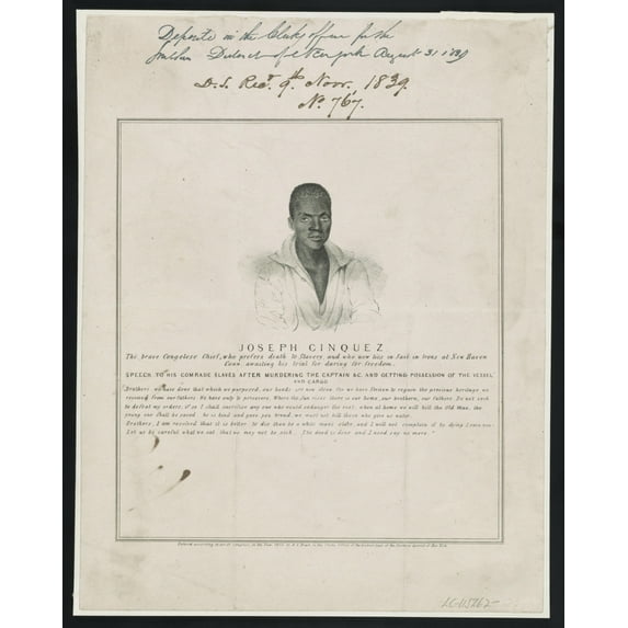 Print: Joseph Cinquez, The Brave Congolese Chief, Who Prefers Death To