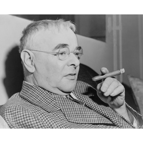 Print: Joseph Hergesheimer, Smoking Cigar, 1940