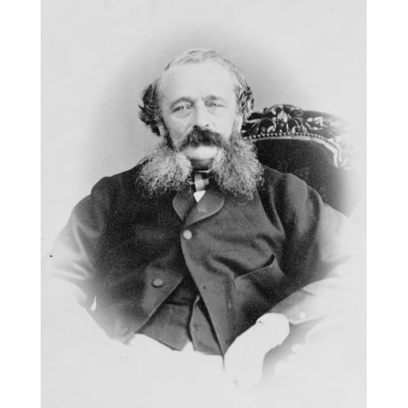 Print: Juan Baptiste Jecker, Half-Length Portrait, Seated, Facing Front