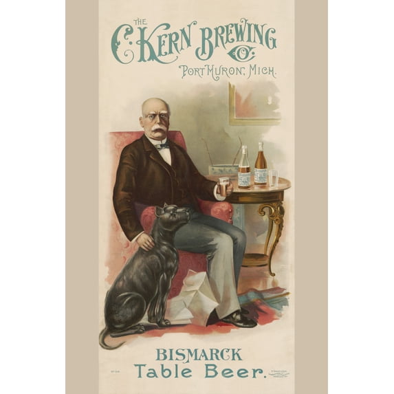 Print: Kern Brewery, Bismarck Beer, Port Huron, Michigan, 1897