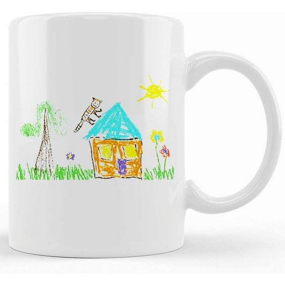 Print Your Kids Artwork On A Mug Custom Save Your Childs Artwork Kids Drawing Mug Kitchen Decor Coffee Cup, Ceramic Novelty Coffee Mug, Tea Cup, Gift Present For Birthday, Christmas Than