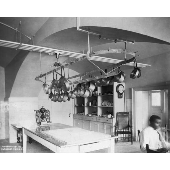 Print: Kitchen, New White House, 1902