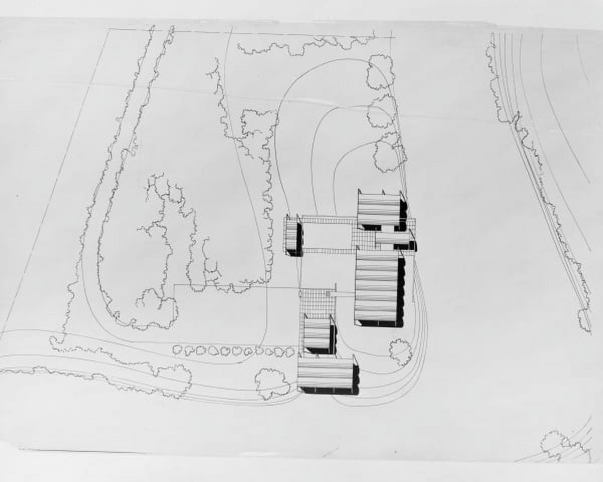 Print Knott Residence, Yankeetown, Florida (Project). Site Plan, 1951