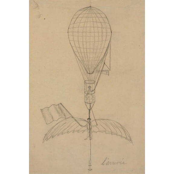 Print: L'arrivee, circa 1850