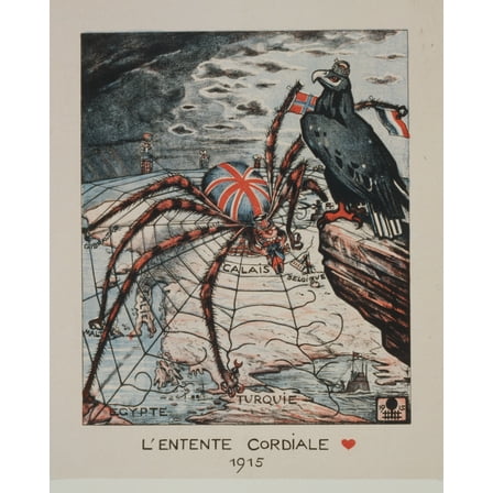 Print: L'entente Cordiale 1915