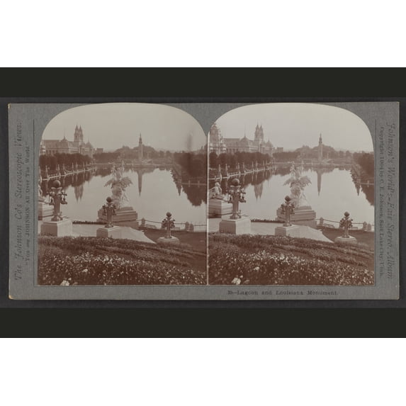 Print: Lagoon And Louisiana Monument, 1904