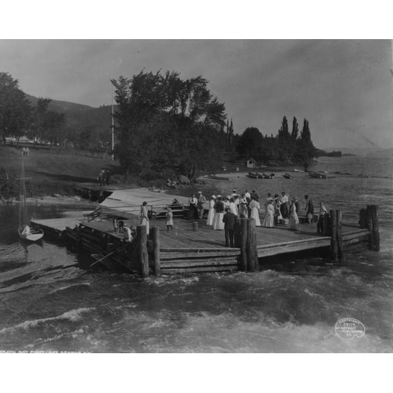 Print: Landing At Sabbath Day Point, Lake George, New York, 1907