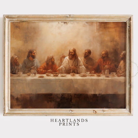 Print Last Supper Painting Wall Art, Modern Christian Artwork Of Jesus Last Supper Painting Art, Leonardo Da Vinci - UNFRAMED PAPER POSTER, Home Decor, Vintage Gift, Living Room Dercor