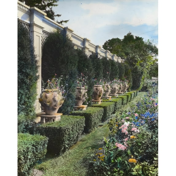 Print: Lathrop Colgate House, Bedford Village, New York. Trellis, 1921