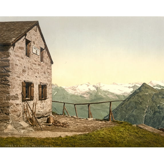 Print: Laugkofigruppe (I.E., Langkafelgruppe), Pragerhutte, Tyrol