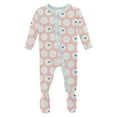 thumbnail image 1 of Print Layette Ruffle Footie with Zipper in Baby Rose Porthole (0-3 Months), 1 of 2