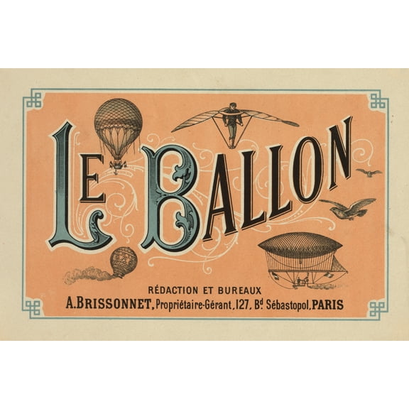 Print: Le Ballon Redaction Et Bureaux A. Brissonnet Paris., 1883