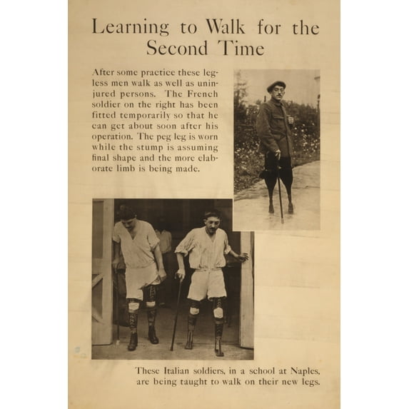 Print: Learning To Walk For The Second Time, 1919