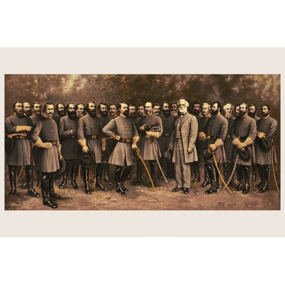 Print: Lee And His Generals, 1907