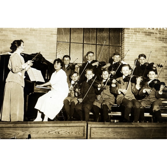 Print: Lennox Hill Settlement Orchestra, circa 1908