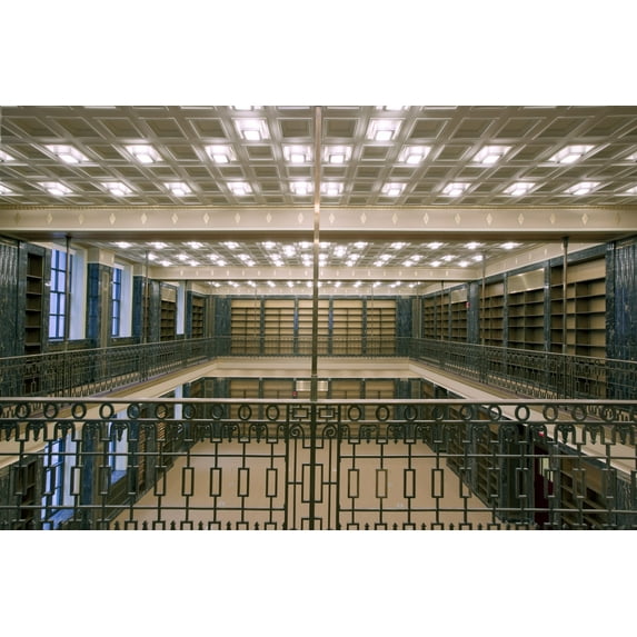 Print: Library, John W. Mccormack U.S. Post Office And Courthouse, Boston