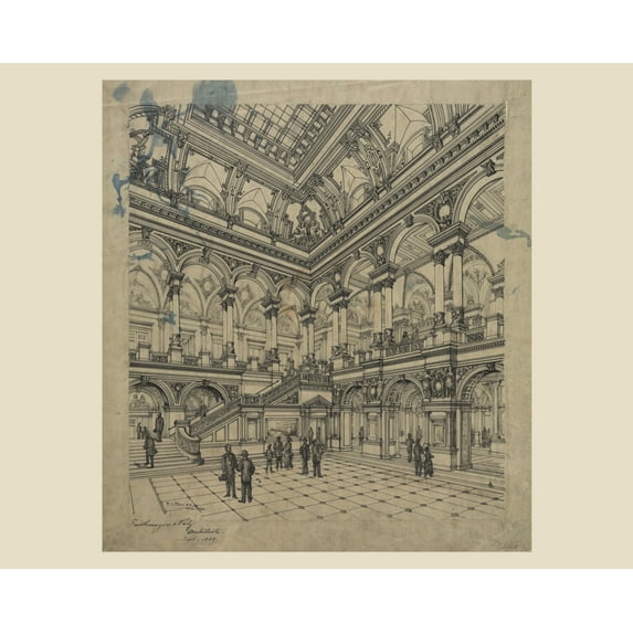 Print: Library Of Congress (Congressional Library Building), Washington