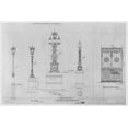 thumbnail image 1 of Print: Library Of Congress, Washington, D.C. 813 -- K-Lamps And Posts For, 1 of 4