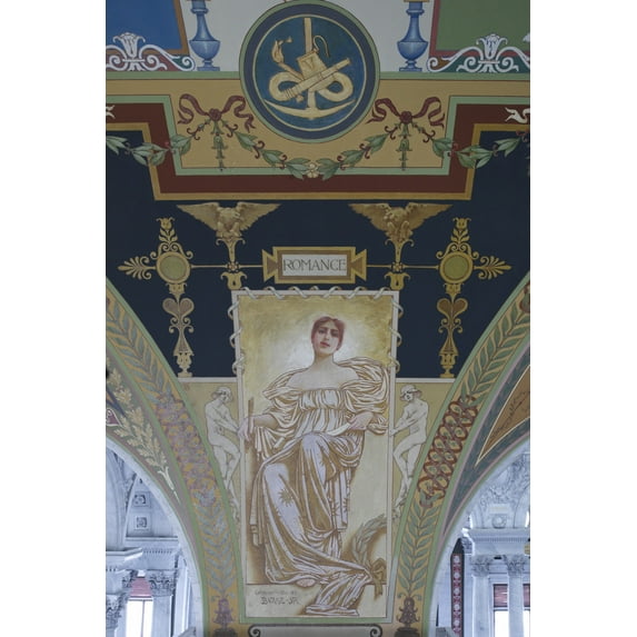 Print: Library of Congress, Mural Depicting Romance In The Literature