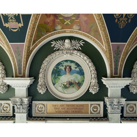 Print: Library of Congress, View 5, Mural Of Summer By Frank W. Benson