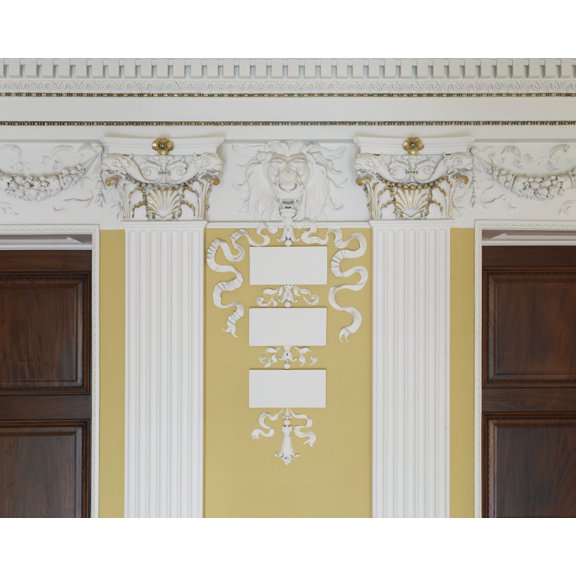Print: Library of Congress, View Of Frieze Showing Carved Lion's Heads