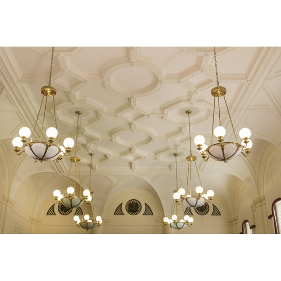 Print: Light Fixtures At The Ed Edmondson Courthouse, Also Known As The