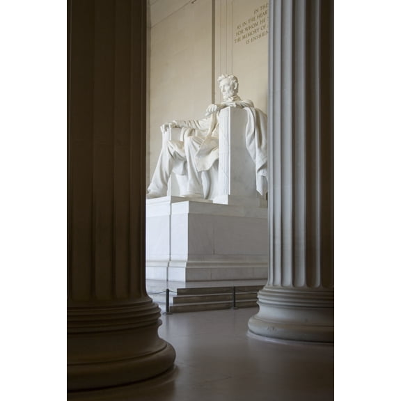 Print: Lincoln Memorial Statue By Daniel Chester French, Washington, D.C.