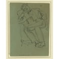 thumbnail image 1 of Print: Lincoln Resting In Chair, Top Hat In Lap, circa 1860, 1 of 4